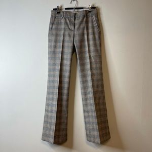 THEORY | Plaid Wool Flare Trousers 4